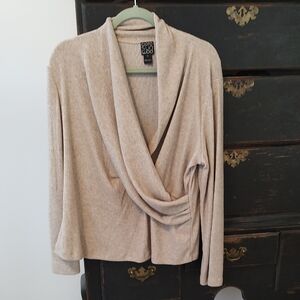 CLARA SUNWOO Beige Drape Cardigan